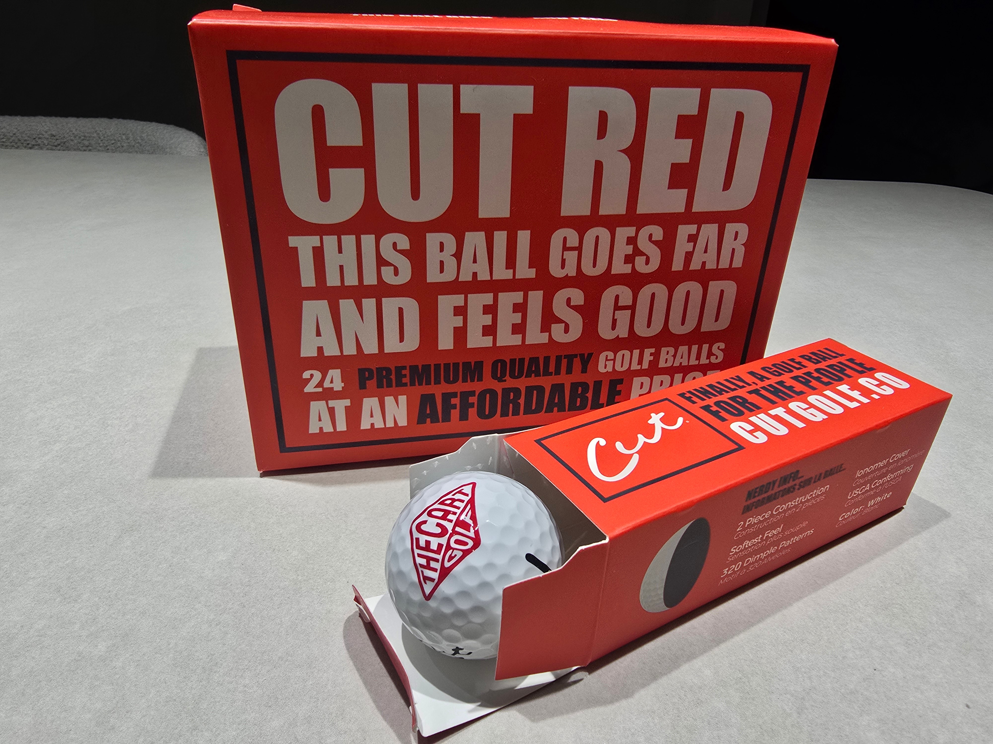 [컷골프] Cut Red White 2DOZEN (24BALL) RE-STOCK-a